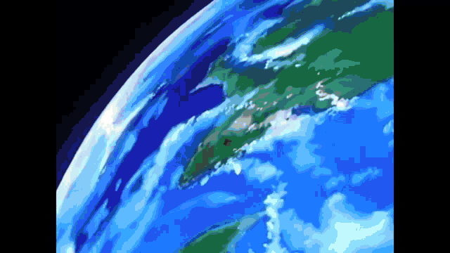a picture of the earth from space with a blue sky