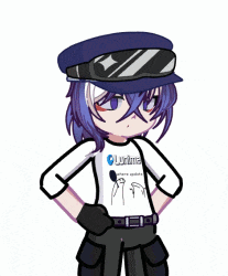 a drawing of a person wearing a t-shirt that says ' lurime ' on it