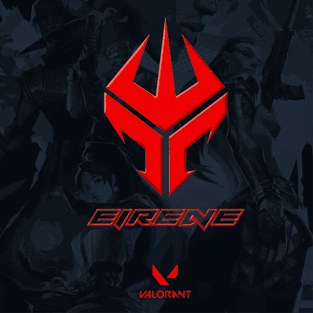 a poster for valorant with a red logo
