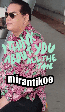 a man wearing sunglasses and a shirt that says thank you about all time mirandikoe