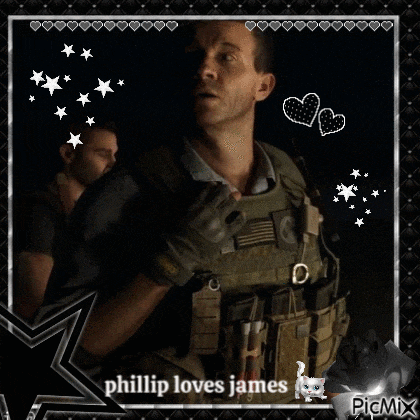 a picture of a man in a military uniform with the words phillip loves james on the bottom