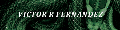 victor r fernandez is written in white on a dark green background