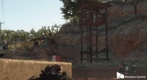 Exploding Guard Tower - Metal Gear Solid V GIF - Metal Gear Solid V Video Game GIFs