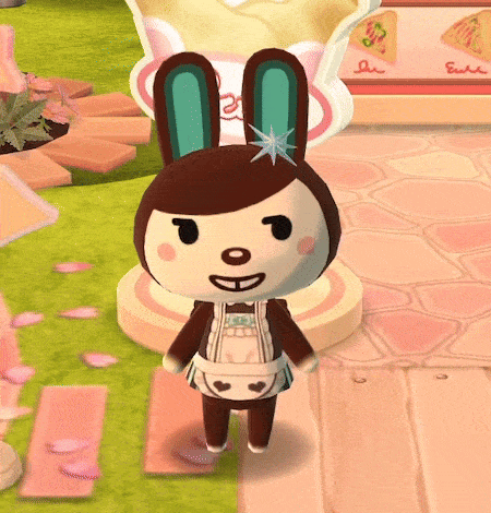 a cartoon character with bunny ears and a bow tie