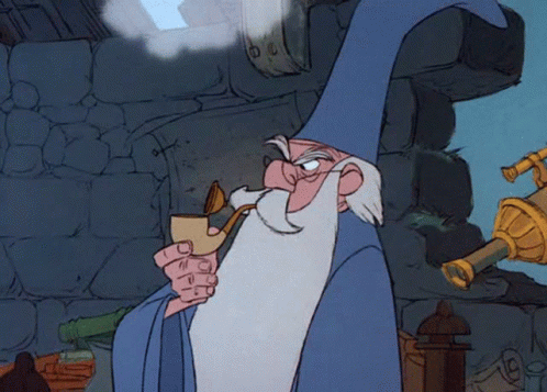 Wizard Sword In The Stone GIF - Wizard Sword In The Stone Smoking GIFs