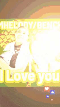 a poster that says i love you with a picture of a person