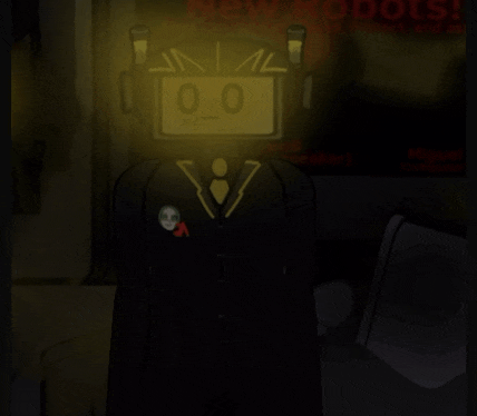 a drawing of a robot with the number 0 on his face