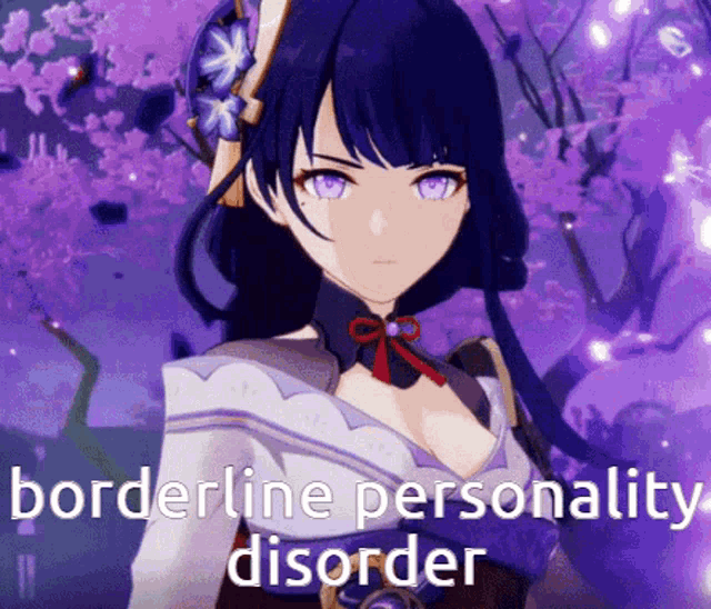 a picture of a girl with the words borderline personality disorder