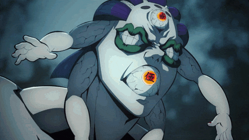 a cartoon drawing of a monster with chinese writing on its chest