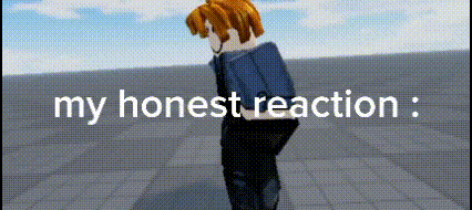 a cartoon character is standing on a tiled floor with the words `` my honest reaction '' written above him .