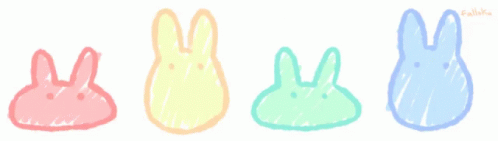 Bunnies Colorful GIF - Bunnies Colorful Bouncing GIFs