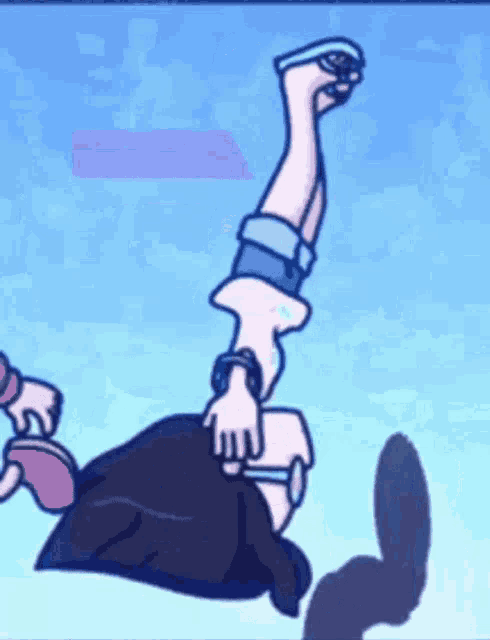a cartoon of a person doing a handstand