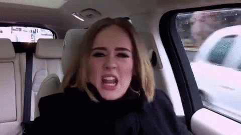 Carpool Adele GIF - Carpool Adele Scream GIFs