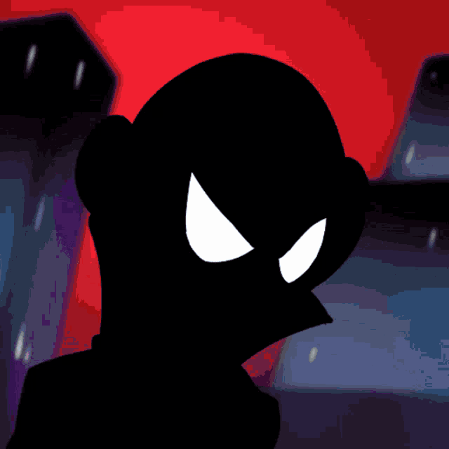 a cartoon character is wearing a purple hoodie