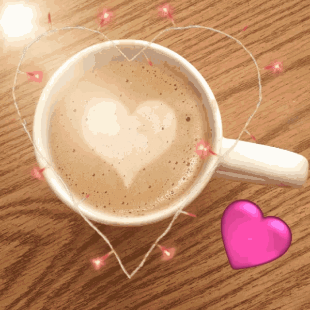 Good Morning Heart GIF - Good Morning Heart Coffee GIFs