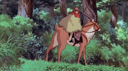 Yakult Princess Mononoke GIF - Yakult Princess Mononoke Horseback GIFs