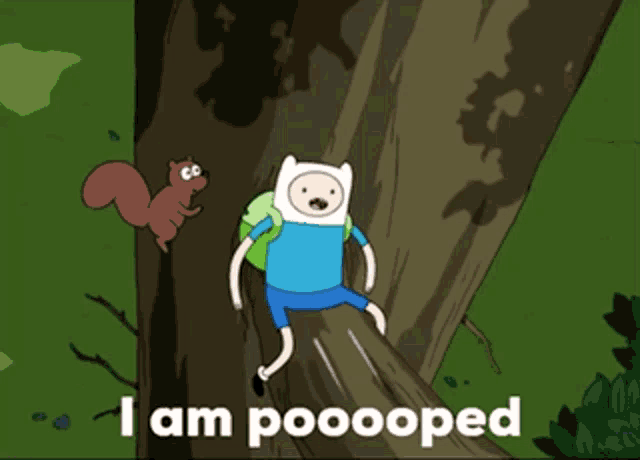 a cartoon character says i am pooooped