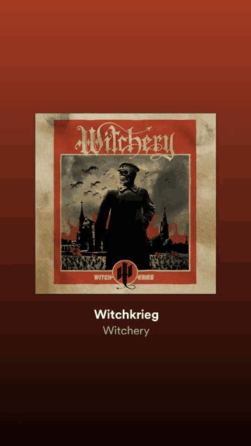 witchkrieg witchery album cover with a man in a uniform