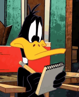 Looney Tunes Daffy GIF - Looney Tunes Daffy Notes GIFs