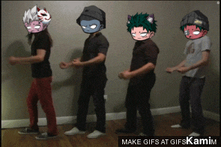 a group of people standing next to each other with the words make gifs at gifskamim on the bottom right
