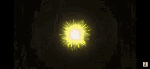 a computer generated image of a glowing yellow object in the dark