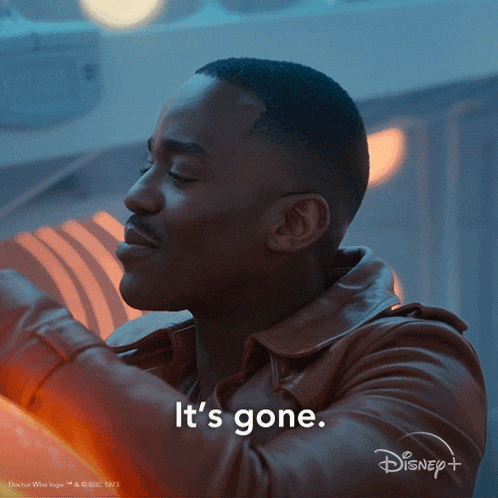 a man in a brown jacket says it 's gone in a disney + ad
