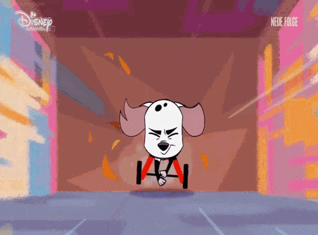 a cartoon of a dalmatian with a disney channel logo on the bottom