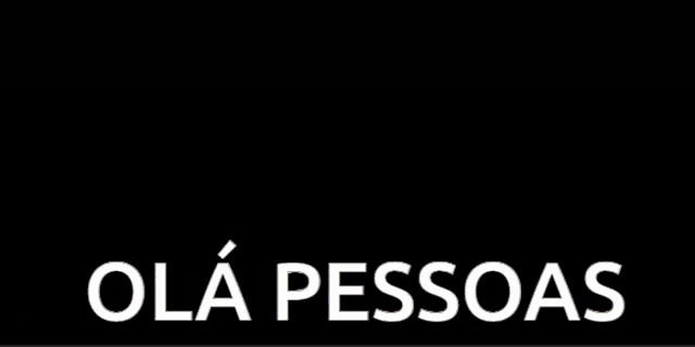 two men are standing next to each other in front of a sign that says ola pessoas