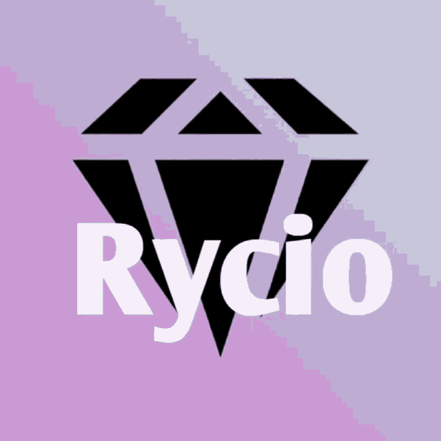 a logo for rycio with a diamond and triangles