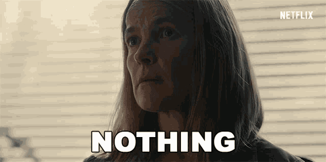 a woman with nothing written on her face