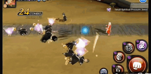 a screenshot of a video game with a 24 combo on the screen .