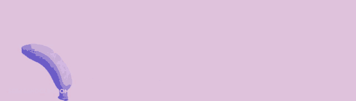 a purple banana on a pink background with the website sebasandolim.com