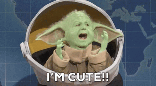 Im Cute Baby Yoda GIF - Im Cute Baby Yoda Look At Me GIFs