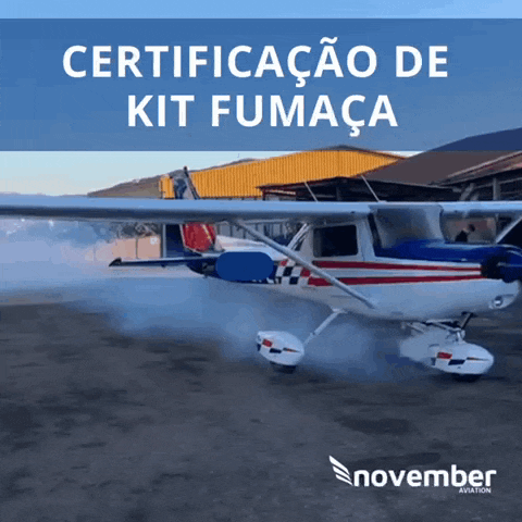 an advertisement for november aviation shows a small airplane