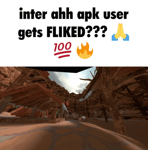 a screenshot of a video game with the words " inter ahh apk user gets flicked "