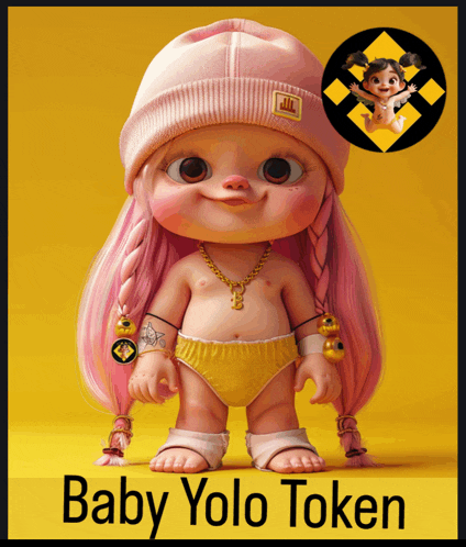a baby yolo token with a picture of a baby