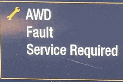 a blue sign that says service vehicle soon