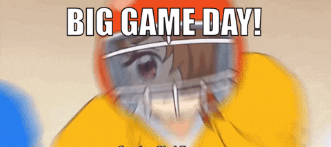 a football player wearing a helmet with the words big game day on it