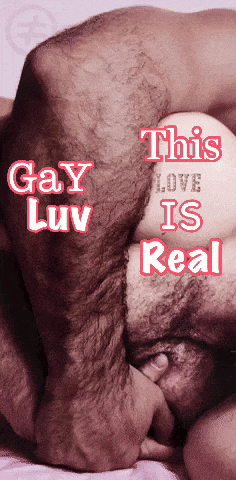 a picture of a man with the words " this gay love is real " written on it