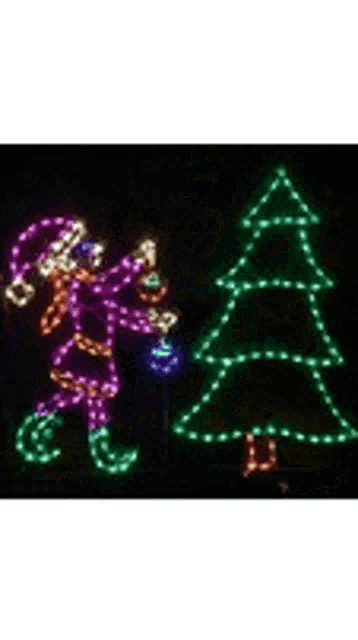 a sign that says bah humbug is lit up