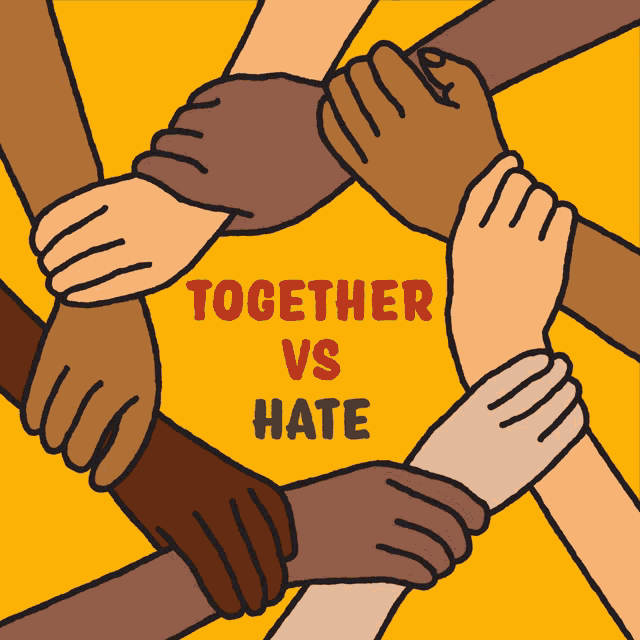 Together Vs Hate Together GIF - Together Vs Hate Together Hands GIFs