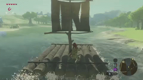 Link Is Rafting GIF - Rafting Link Video Game GIFs