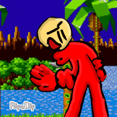 a cartoon character with a flipaclip logo on the bottom right