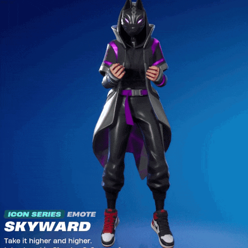 a video game character named skyward with a mask on