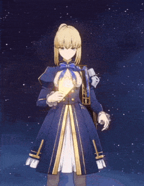 a girl in a blue and gold dress is holding a flower