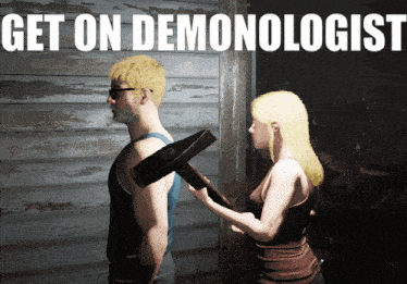 Demonologist Bonk GIF - Demonologist Bonk Get On Demonologist GIFs