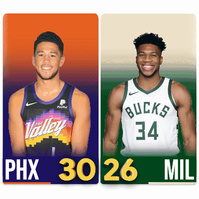 two basketball players one from phx and the other from bucks