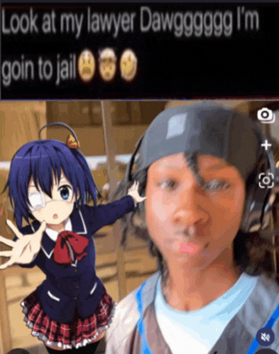 a picture of a girl and a man with a caption that says look at my lawyer dawg