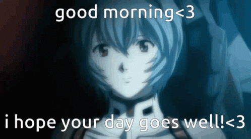 Good Morning Rei Ayanami GIF - Good Morning Rei Ayanami I Love You GIFs