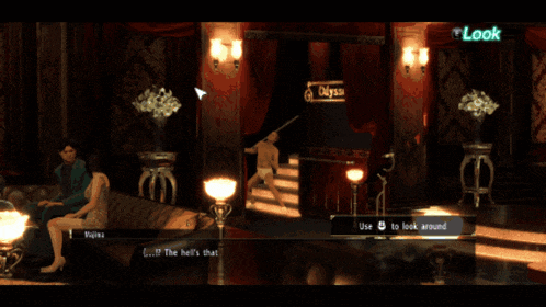 a screenshot of a video game with a sign that says odyssey on it